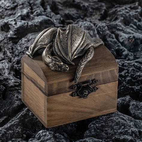 metal dragon jewelry box|dragon ring holder.